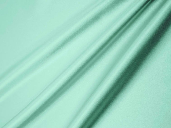 Charmeuse satin fabric by the yard - Aqua solid