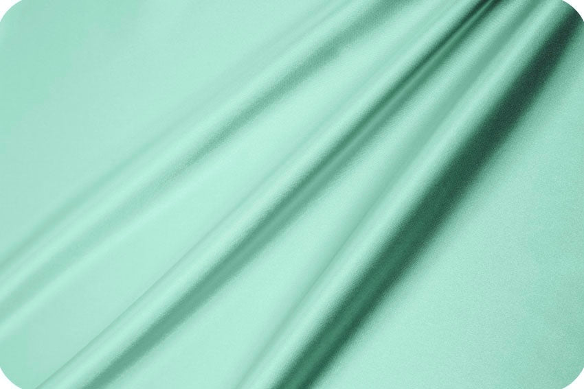 Charmeuse satin fabric by the yard - Aqua solid