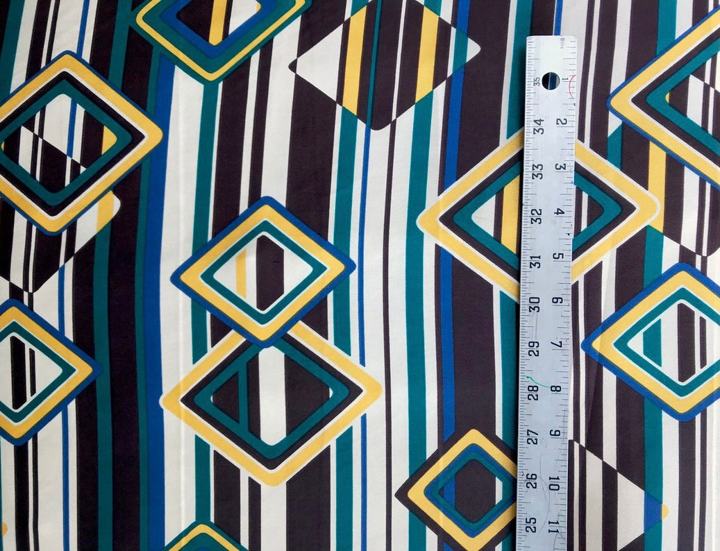 Geometric satin print