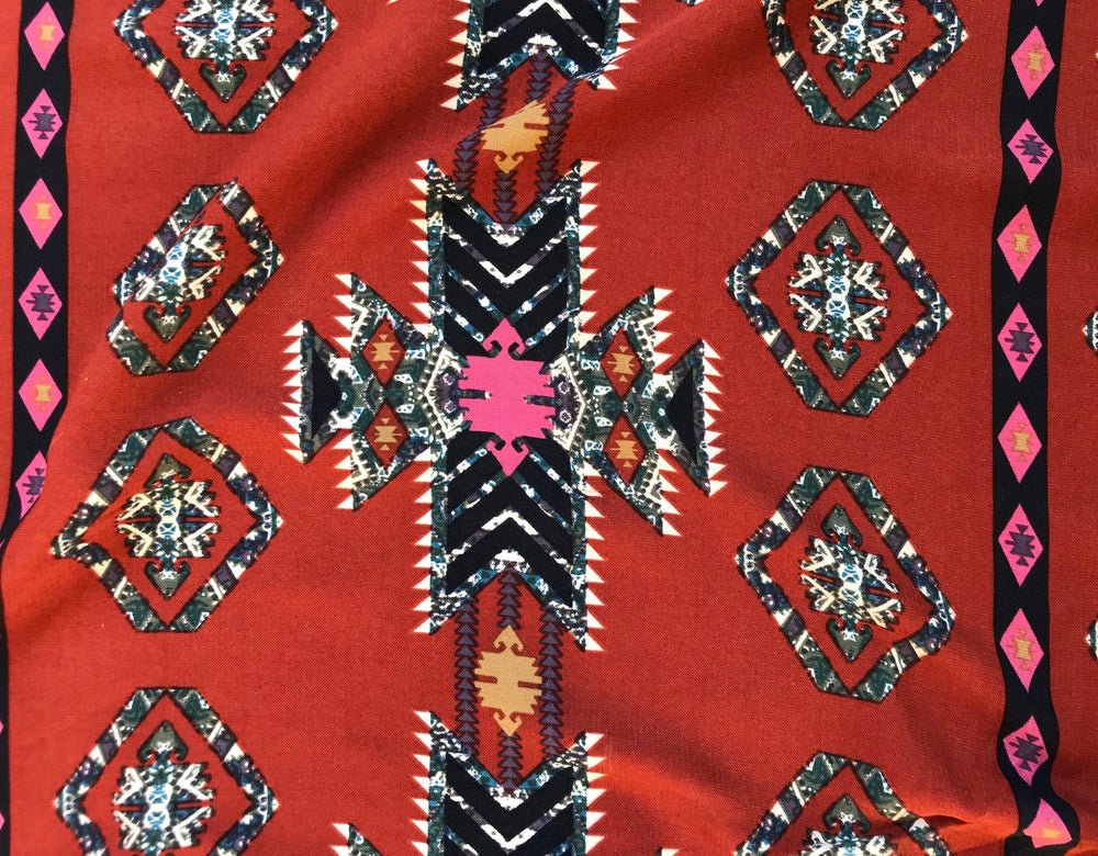 Red Tribal print