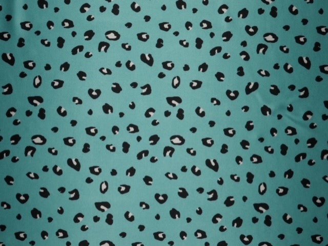 Faux silk cheetah satin fabric by the yard